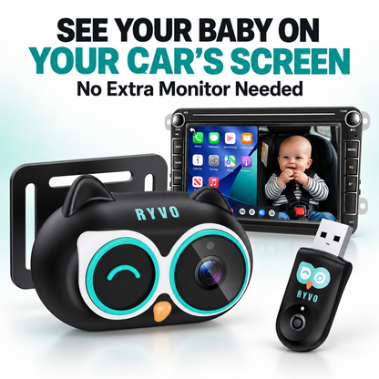 RYVO™ Baby Camera for Car Wireless CarPlay Adapter