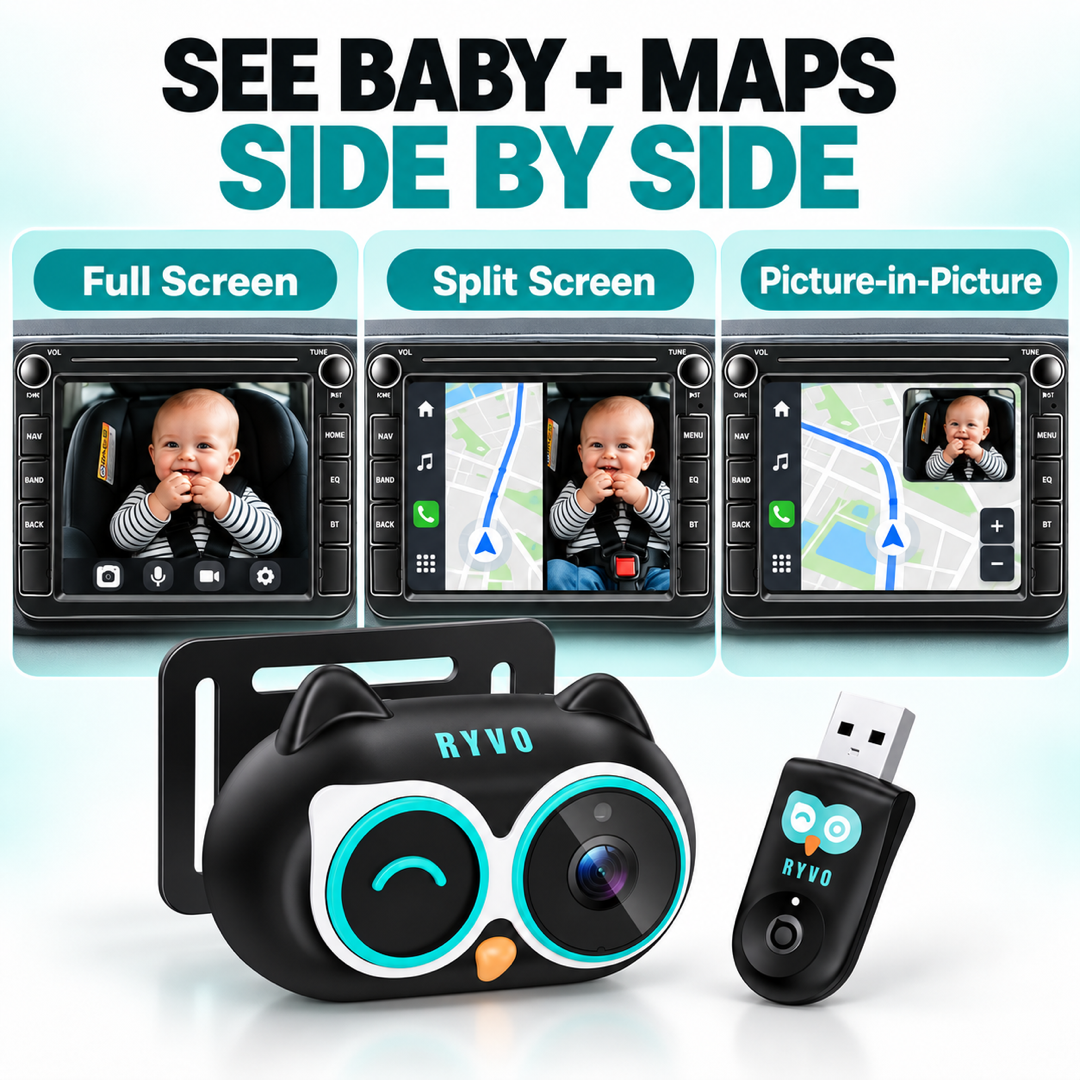RYVO™ Baby Camera for Car Wireless CarPlay Adapter