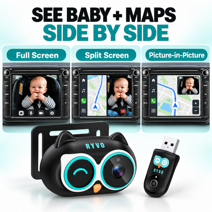 RYVO™ Baby Camera for Car Wireless CarPlay Adapter