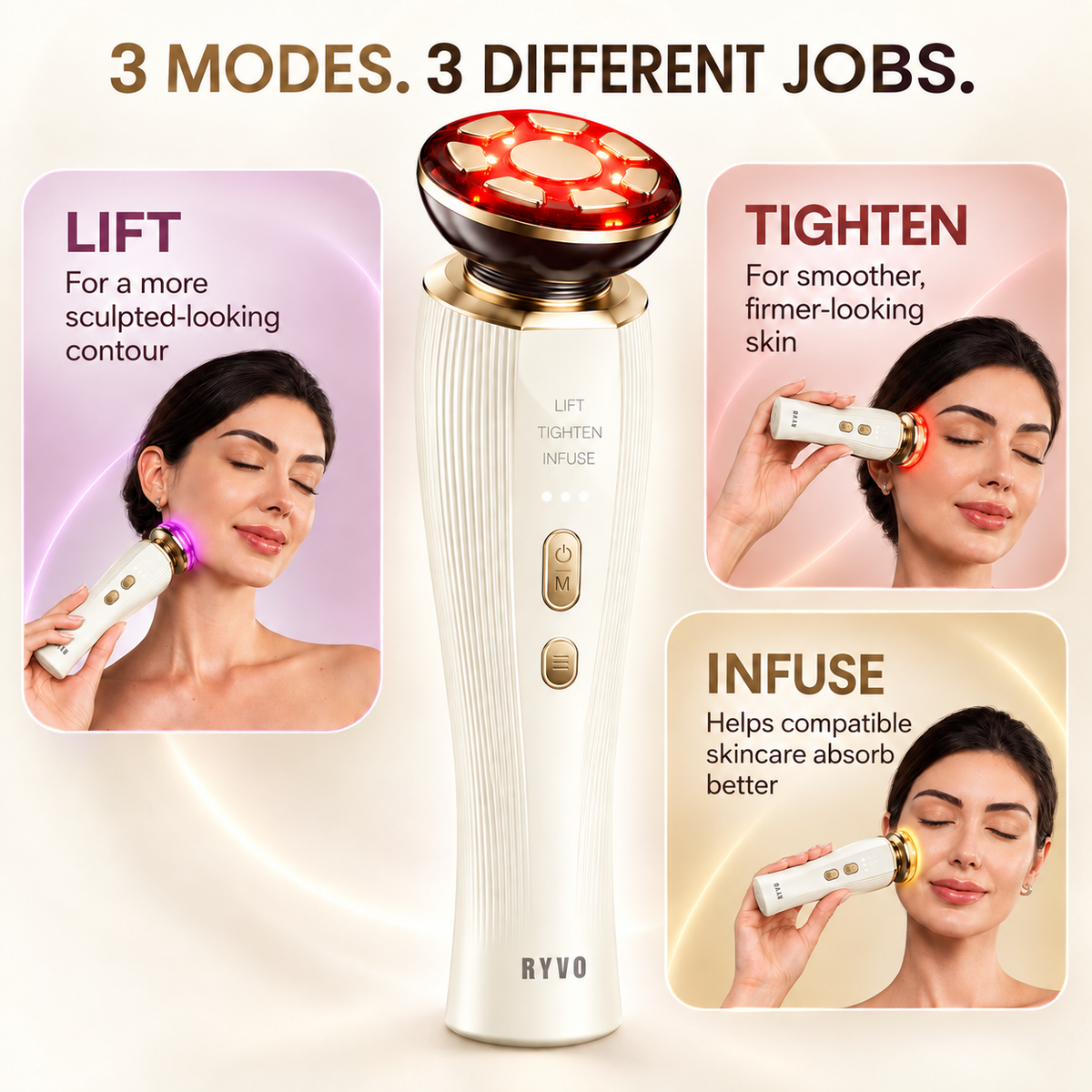 RYVO™ 3-in-1 Lift & Sculpt Facial Wand