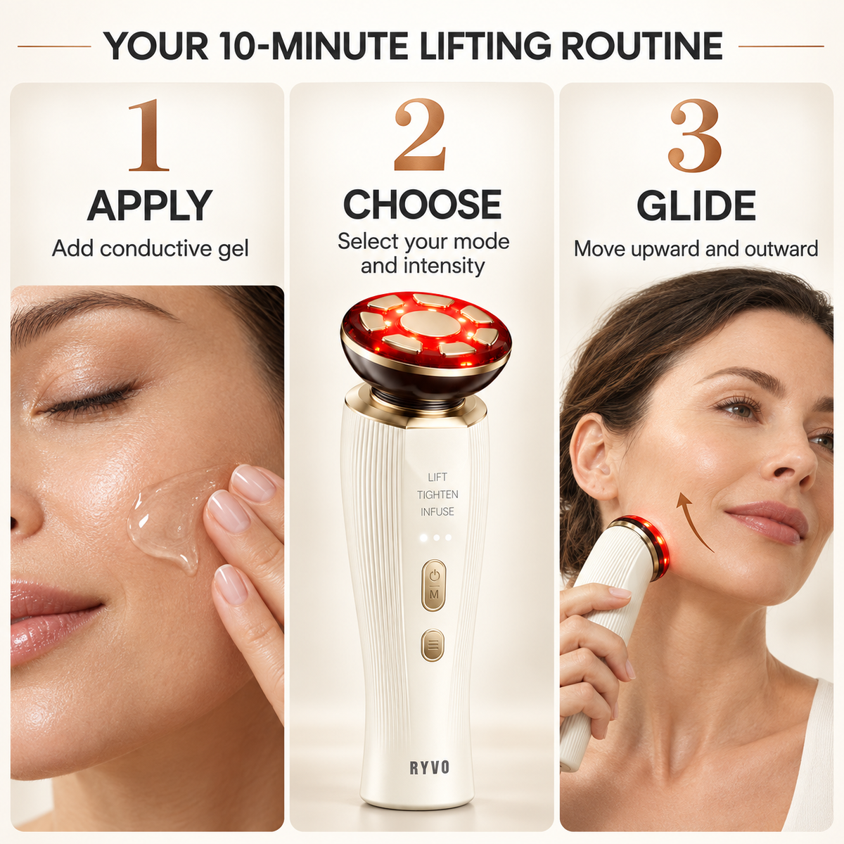 RYVO™ 3-in-1 Lift & Sculpt Facial Wand