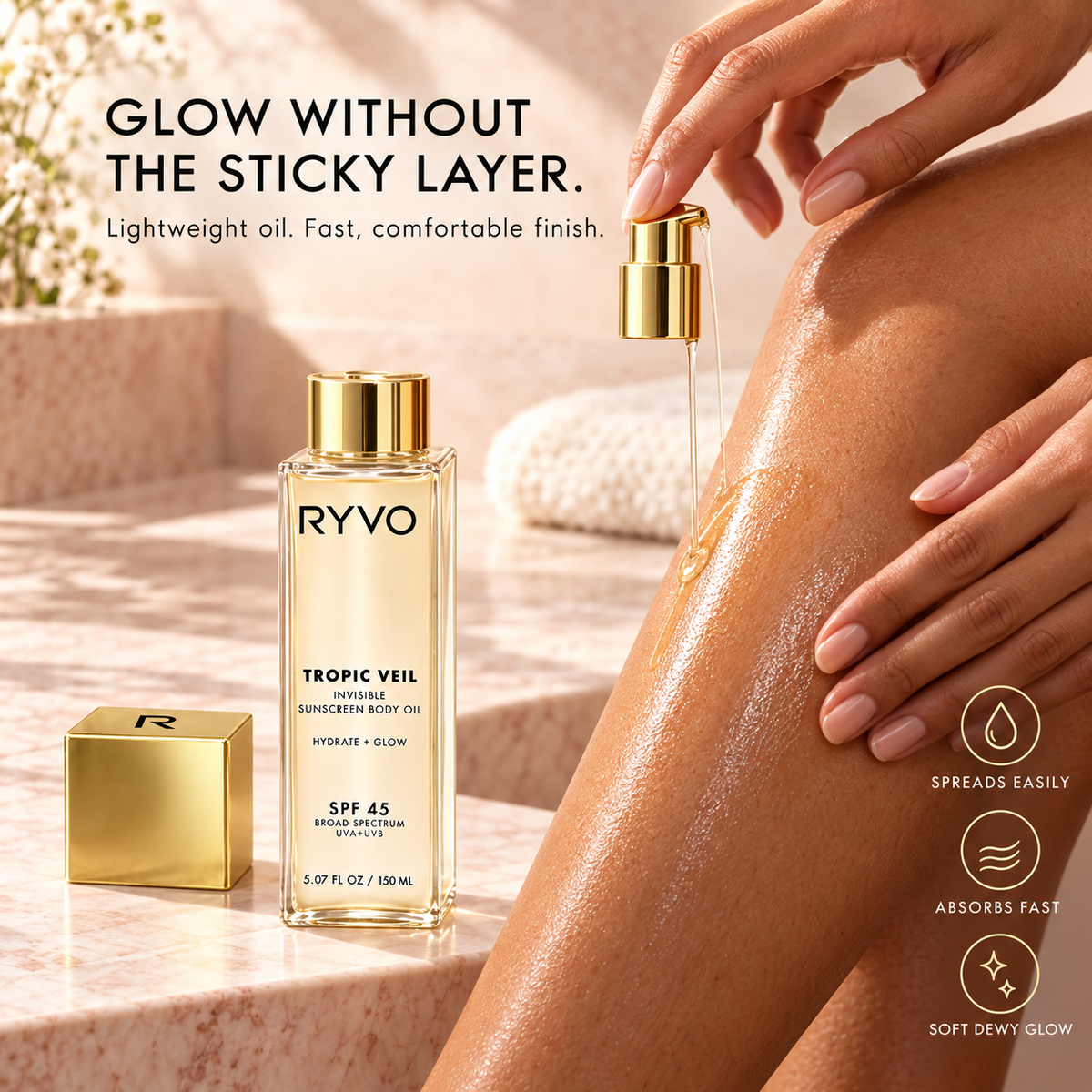 RYVO™ SPF 45 Invisible Sunscreen Body Oil