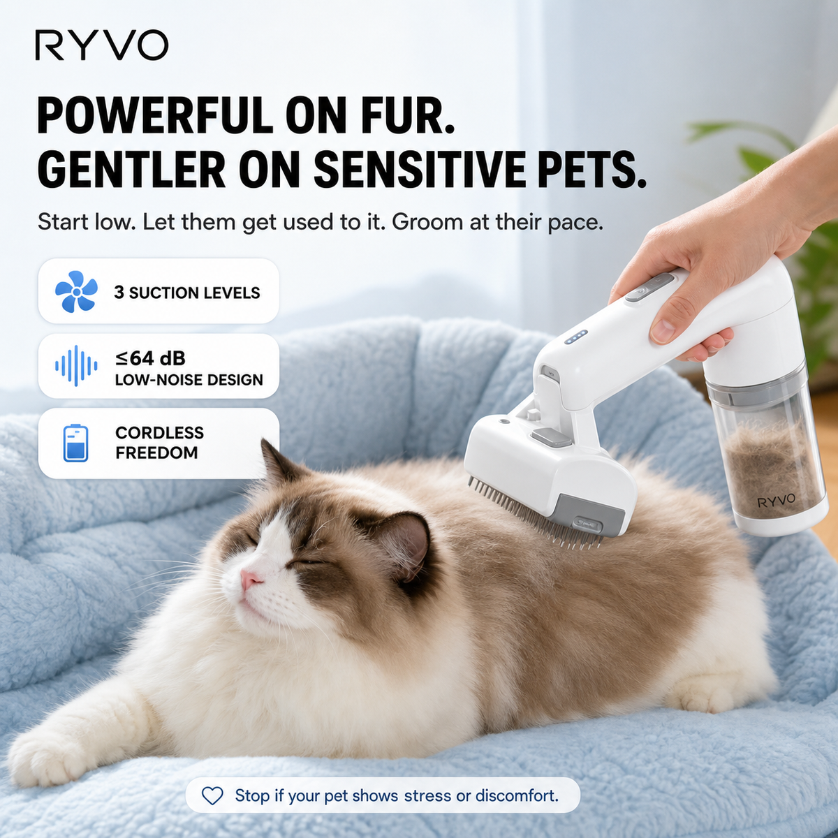 RYVO™ 5-in-1 Cordless Grooming Vacuum