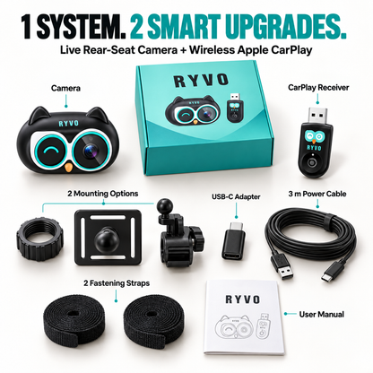 RYVO™ Baby Camera for Car Wireless CarPlay Adapter