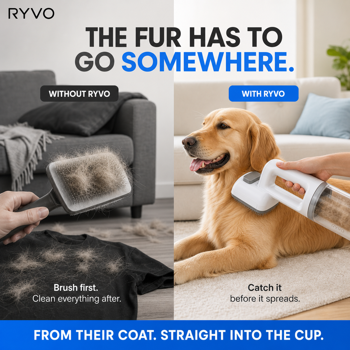 RYVO™ 5-in-1 Cordless Grooming Vacuum