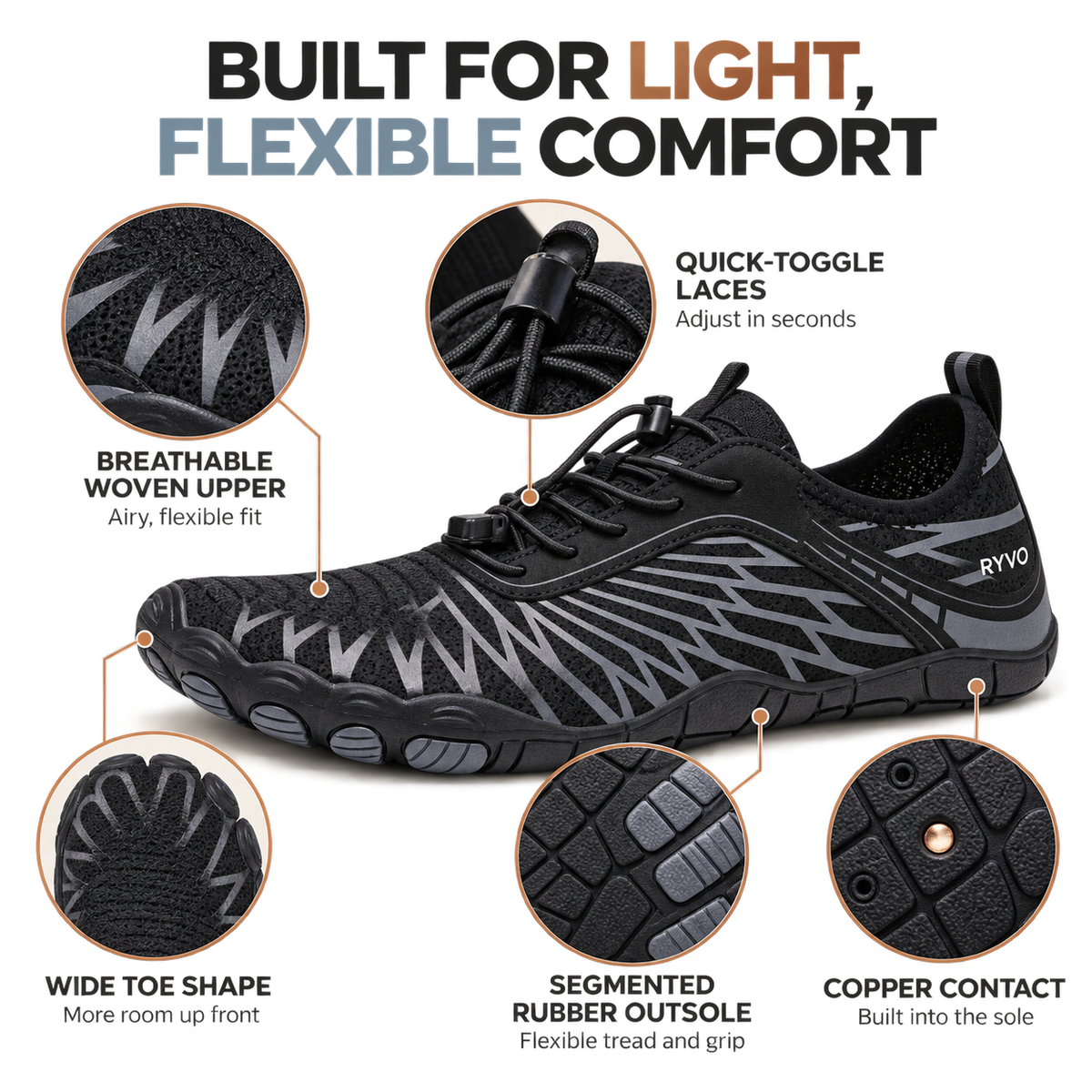 RYVO™ Grounding Barefoot Shoes