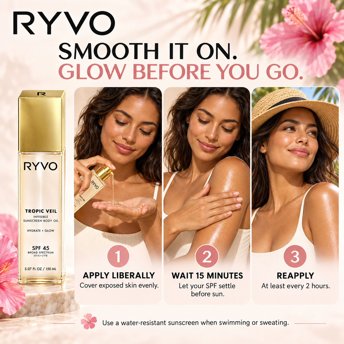 RYVO™ SPF 45 Invisible Sunscreen Body Oil