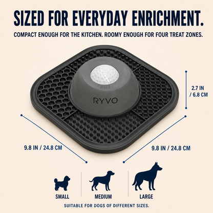 RYVO™ 2‑in‑1 Slow Feeder Dog Bowl & Lick Mat