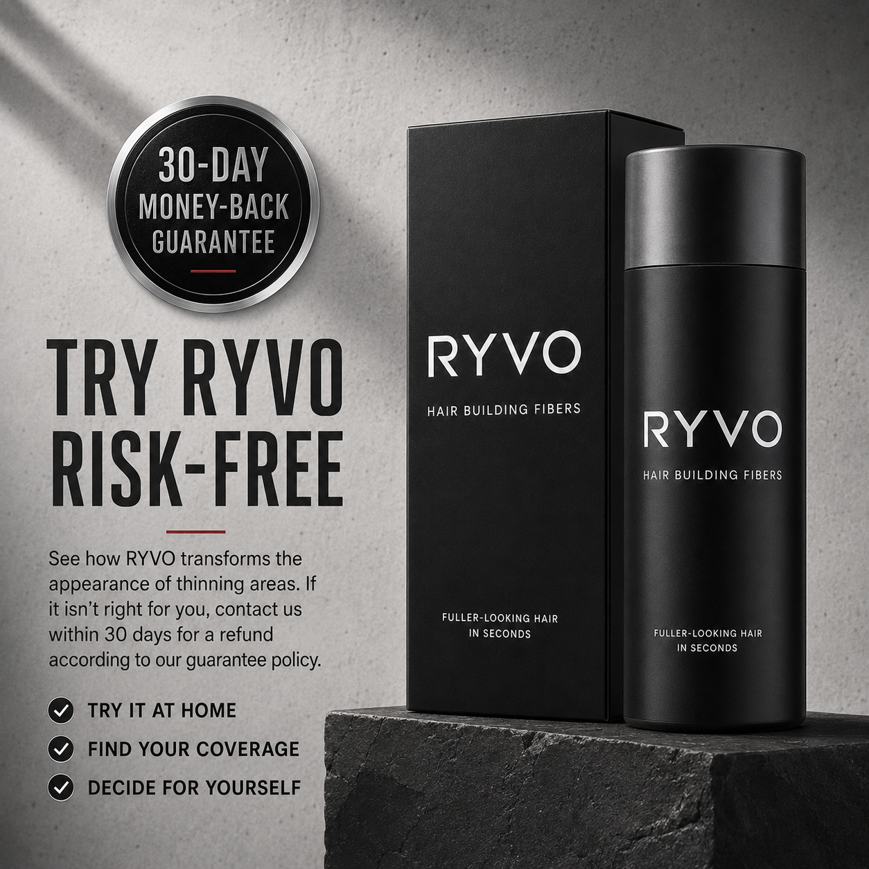 RYVO INSTANT Hair Thickening Fibers