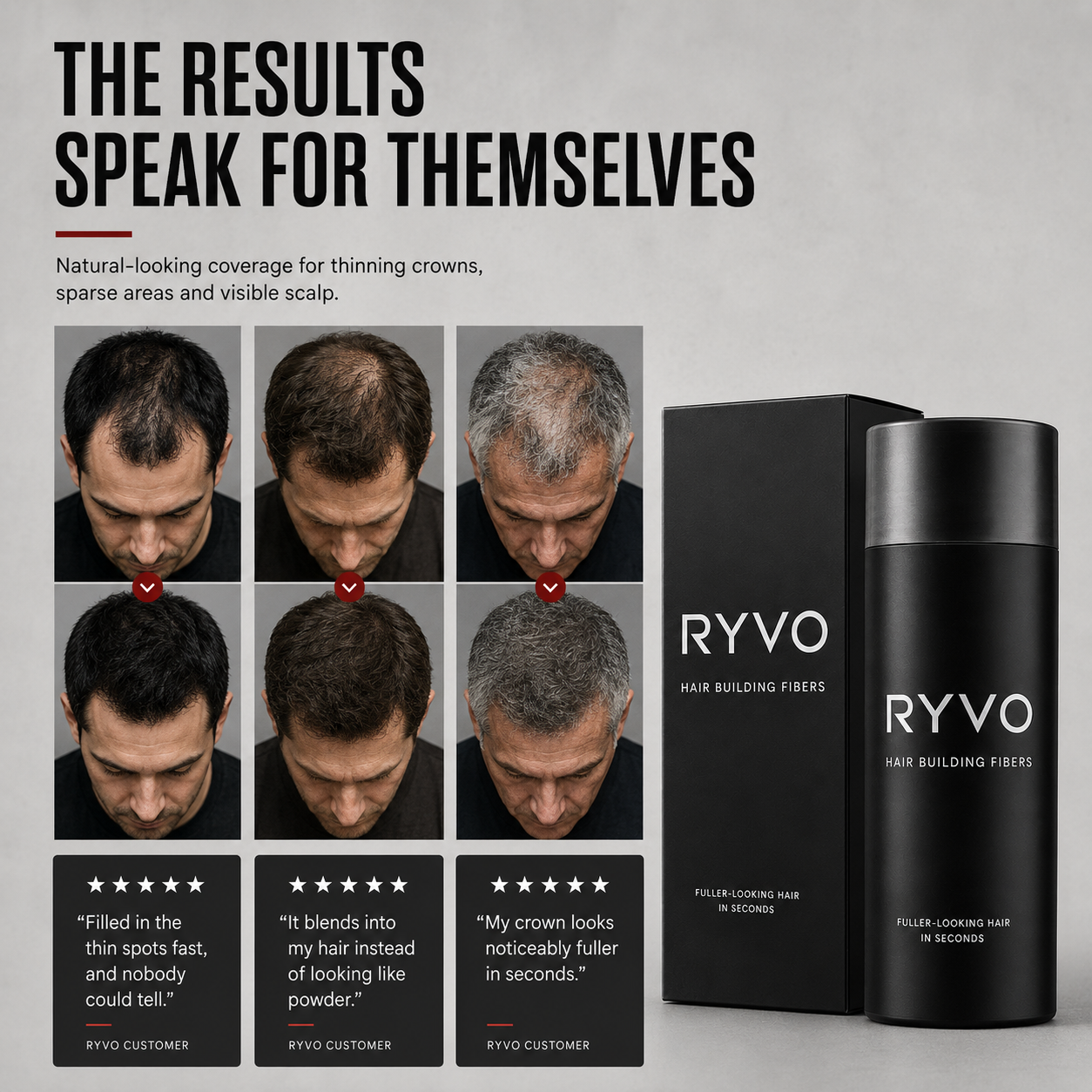 RYVO INSTANT Hair Thickening Fibers