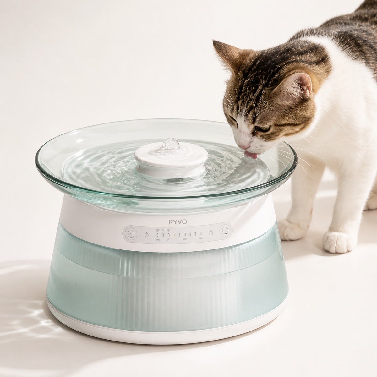 RYVO™ GlassFlow Filterless Cat Fountain